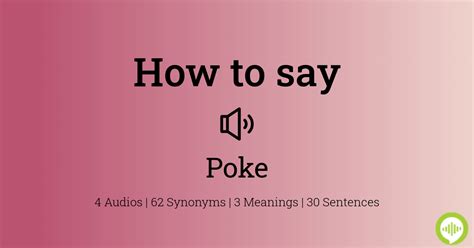How to pronounce pokey .